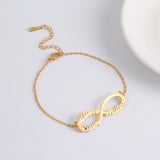 Sipuris Name Bracelet Infinity Stainless Steel Adjustable Bracelet For Women