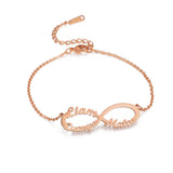 Sipuris Name Bracelet Infinity Stainless Steel Adjustable Bracelet For Women