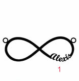Sipuris Name Bracelet Infinity Stainless Steel Adjustable Bracelet For Women
