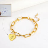 Sipuris Name Bracelet Personalized Heart Pendant Jewelry