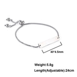 Sipuris Personalized Stainless Steel Name Engraved Bracelet For Women