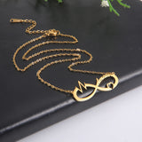 Sipuris Infinity Symbol Necklace Personalized Stainless Steel Women Jewelry