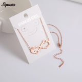 Sipuris Infinity Symbol Necklace Personalized Stainless Steel Women Jewelry
