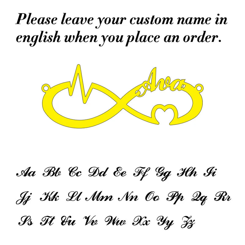 Sipuris Infinity Symbol Necklace Personalized Stainless Steel Women Jewelry