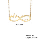 Sipuris Infinity Symbol Necklace Personalized Stainless Steel Women Jewelry