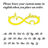 Sipuris Infinity Symbol Necklace Personalized Stainless Steel Women Jewelry