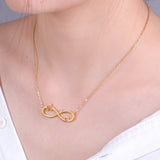 Sipuris Infinity Symbol Necklace Personalized Stainless Steel Women Jewelry