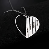 Sipuris Custom Name Necklace Stainless Steel Engraved Pendant