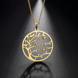 Sipuris Tree Of Life Name Necklace Stainless Steel Family Gift
