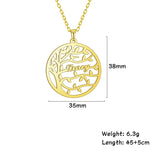 Sipuris Tree Of Life Name Necklace Stainless Steel Family Gift