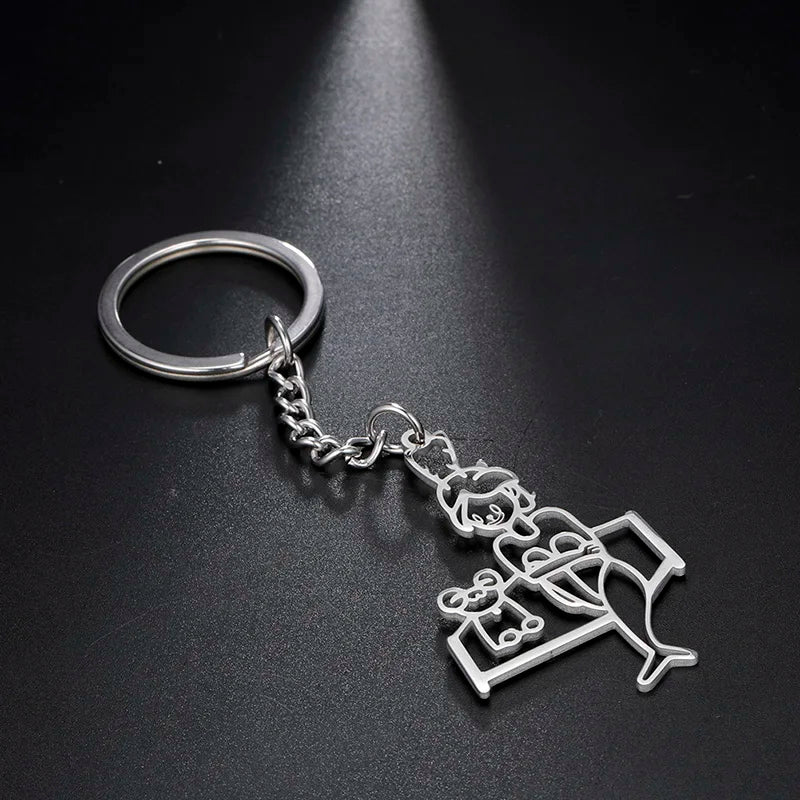 Sipuris Kids Drawing Key Chain Personalized Keychain