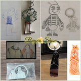 Sipuris Kids Drawing Key Chain Personalized Keychain