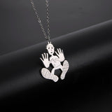 Sipuris Children's Drawing Necklace Personalized Photo Pendant Necklace