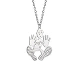 Sipuris Children's Drawing Necklace Personalized Photo Pendant Necklace