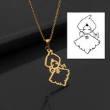 Sipuris Children's Drawing Necklace Personalized Photo Pendant Necklace