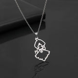 Sipuris Children's Drawing Necklace Personalized Photo Pendant Necklace