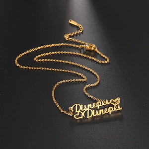 Sipuris Double Name Stainless Steel Necklace Gift