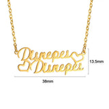 Sipuris Double Name Stainless Steel Necklace Gift