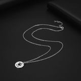 Sipuris Dog Paw Name Necklace Stainless Steel Personalized Pendant Necklace
