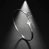 Sipuris Hot Name Bracelet for Women Stainless Steel Personalized Bracelet