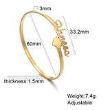 Sipuris Hot Name Bracelet for Women Stainless Steel Personalized Bracelet