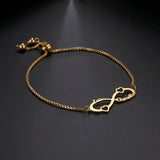 Sipuris Infinity Name Bracelet Stainless Steel Adjustable Box Chain