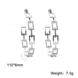 Sipuris Minimalist Chain Stainless Steel Stud Earrings For Women