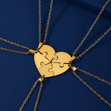 Stainless Steel Heart Engrave Family Name Date Necklace