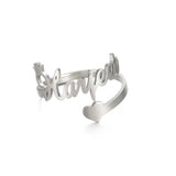 Personalized Name Ring Stainless Steel for Women Jewelry
