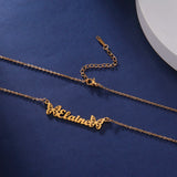 Sipuris Butterfly Name Necklace Golden Choker Jewelry