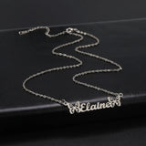 Sipuris Butterfly Name Necklace Golden Choker Jewelry