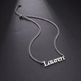Sipuris Name Necklace Pendant Cuban Chain Personalized Nameplate