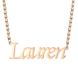 Sipuris Name Necklace Pendant Cuban Chain Personalized Nameplate