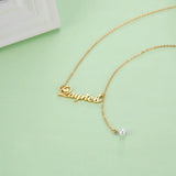 Sipuris Name Necklace Pearl Pendant Choker