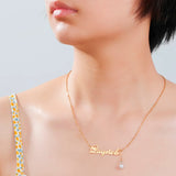 Sipuris Name Necklace Pearl Pendant Choker