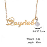 Sipuris Name Necklace Pearl Pendant Choker