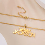 Personalized Name Necklace for Women Grunge Pendants Jewelry