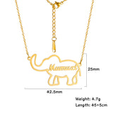 Sipuris Stainless Steel Unicorn Name Necklace for Women