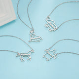 Sipuris Stainless Steel Unicorn Name Necklace for Women
