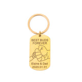 Sipuris Stainless Steel Name Date Keychain Family