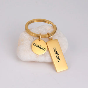 Sipuris Stainless Steel Personalized Keychain For Women Heart Round
