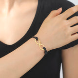 Sipuris Wax Line Stainless Steel Infinity Name Bracelet For Women