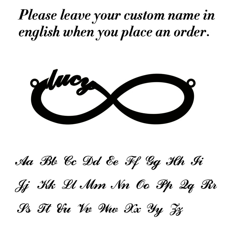 Sipuris Wax Line Stainless Steel Infinity Name Bracelet For Women