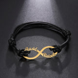 Sipuris Wax Line Stainless Steel Infinity Name Bracelet For Women