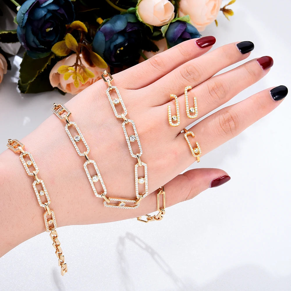 Siscathy Metal Chains Cuff Bracelet Bangle Women Accessories