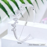 Siscathy Cuff Bracelet Open Bangle Flower Bracelet for Women