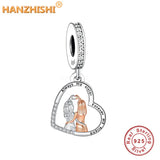 Sterling Silver Forever Love Pendant Charms Beads for Sister Birthday