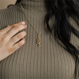 Sister Calligraphy Necklace Islam Pendant Necklaces Stainless Steel