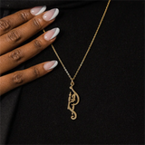 Sister Calligraphy Necklace Islam Pendant Necklaces Stainless Steel
