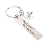 Sister Keychain Thankful For You Letter Logo Key Chain Keyfob Jewelry